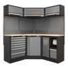 Superline PRO® Corner Storage System with Wood Worktop 1.55m