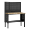 Superline PRO® Modular Workbench with Pegboard Back Panel Wooden Worktop 1265mm