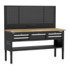 Superline PRO® Modular Adjustable-Height Workbench with 5 Drawers & Wooden Worktop 1830mm