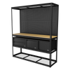 Heavy-Duty Modular Workbench & Racking Kit with 3 Storage Units