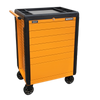 Superline PRO® Push-To-Open Rollcab 7 Drawer - Orange