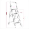 Aluminium Professional Folding Step Ladder 4-Step 150kg Capacity - EN 1483