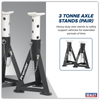 Premier Axle Stands (Pair) 3 Tonne Capacity per Stand - White