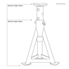 Premier Axle Stands (Pair) 3 Tonne Capacity per Stand - Red
