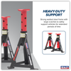 Premier Axle Stands (Pair) 3 Tonne Capacity per Stand - Red