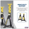 Premier Axle Stands (Pair) 3 Tonne Capacity per Stand - Yellow