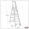 Industrial Step Ladder 8-Tread Aluminium - EN 131