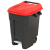Refuse/Wheelie Bin with Foot Pedal 100L - Red