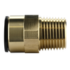 John Guest® Brass Straight Adaptor 15mm x 1/2"BSPT