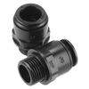 John Guest® Straight Adaptor 15mm x 1/2"BSP - Pack of 2