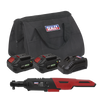 SV20 Series 3/8"Sq Drive Cordless Ratchet Wrench Kit 60Nm 20V 4Ah - 2 Batteries