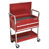 Superline PRO® Heavy-Duty Trolley with Lockable Top & 2 Drawers 2-Level