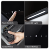 Baridi Angled Chimney Cooker Hood with Touch Controls & Carbon Filters 60cm - Black Glass