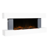 Baridi Wall Mounting Electric Fireplace with LED Flame Effect 52" - Grey