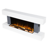 Baridi Wall Mounting Electric Fireplace with LED Flame Effect 52" - Grey