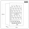 Baridi 57 Bottle Dual Zone Wine Fridge & Cooler 60cm