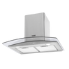 Baridi Curved Glass Cooker Hood with Carbon Filters & LED Lights 60cm - Stainless Steel