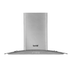 Baridi Curved Glass Cooker Hood with Carbon Filters & LED Lights 60cm - Stainless Steel