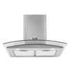 Baridi Curved Glass Cooker Hood with Carbon Filters & LED Lights 60cm - Stainless Steel