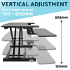 Dellonda 71cm Adjustable-Height Standing Desk Riser 15kg Capacity