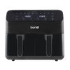Baridi Dual Zone Air Fryer 8L with 8-in-1 Functions Touch Controls, Easy-Clean, Black - DH172