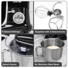 Baridi 1500W Stand Mixer with Accessories 6L - Black