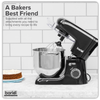 Baridi 1800W Stand Mixer with Accessories 8L - Black