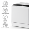 Baridi 2-4 Place Settings Mini Portable Tabletop Dishwasher, 5 Wash Functions