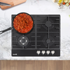 Baridi Gas Hob with 4 Cooking Zones 60cm - Black