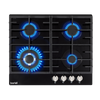 Baridi Gas Hob with 4 Cooking Zones 60cm - Black