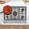 Baridi Gas Hob with 5 Cooking Zones 70cm - Stainless Steel