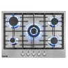Baridi Gas Hob with 5 Cooking Zones 70cm - Stainless Steel