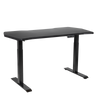 Dellonda Carbon Fibre Effect Electric Height Adjustable Standing Desk, 1400 x 700mm Dual Motor 100kg