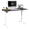 Dellonda Single Motor Ultra-Quiet Adjustable-Height Electric Sit/Stand Desk - Carbon Fibre Effect Desktop - DH70
