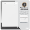 Baridi 55cm Undercounter Freezer with Adjustable Thermostat 85L - White