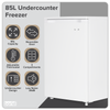 Baridi 55cm Undercounter Freezer with Adjustable Thermostat 85L - White
