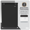 Baridi 55cm Undercounter Freezer with Adjustable Thermostat, 85L - Black