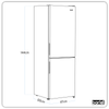Baridi 47cm 70/30 Fridge Freezer, 157L Capacity Low Frost