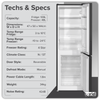 Baridi 47cm 70/30 Fridge Freezer, 157L Capacity Low Frost