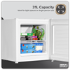 Baridi Mini Tabletop Fridge/Freezer, 31L Capacity - White
