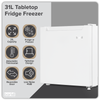 Baridi Mini Tabletop Fridge/Freezer, 31L Capacity - White