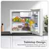 Baridi Tabletop Fridge with Ice Box, 46L Capacity, Adjustable Thermostat - White