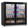 Baridi Back Bar Drinks Fridge/Cooler with Double Sliding Doors, 190L Capacity