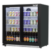 Baridi Back Bar Drinks Fridge/Cooler with Double Sliding Doors, 190L Capacity