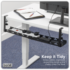 Dellonda Extendable Cable Management Tray 435/730 x 130 x 190 - Black