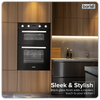 90cm Built-In Double Oven, 88L Capacity, Energy Rating A - Black