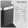 Sensor Bin 50L - Black/Stainless Steel