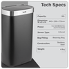 Sensor Bin 80L - Black/Stainless Steel