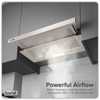 Baridi Telescopic Cooker Hood with Aluminium Filters 60cm - Stainless Steel