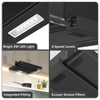Baridi Telescopic Cooker Hood with Aluminium Filters 60cm - Black